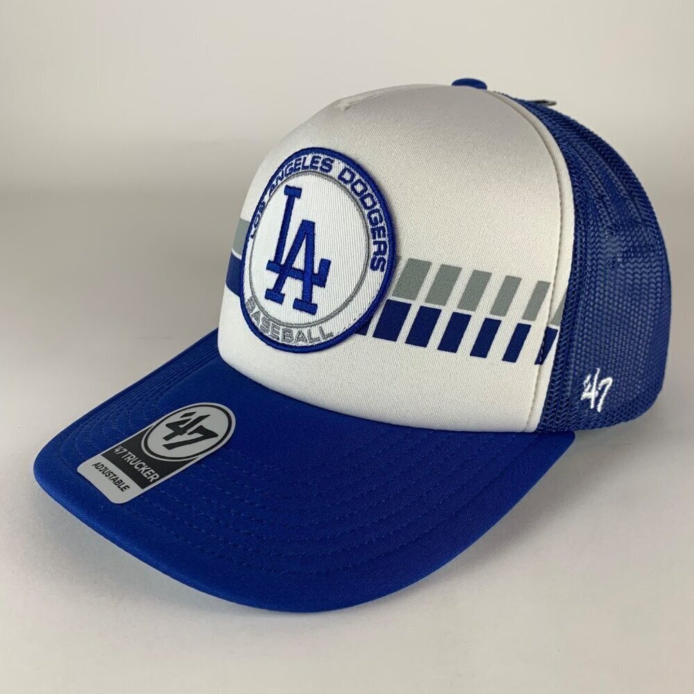 Los Angeles Dodgers MLB Blue White 47 Brand Snapback Trucker Hat New